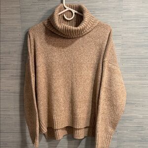 Cozy Tan Turtleneck Sweater